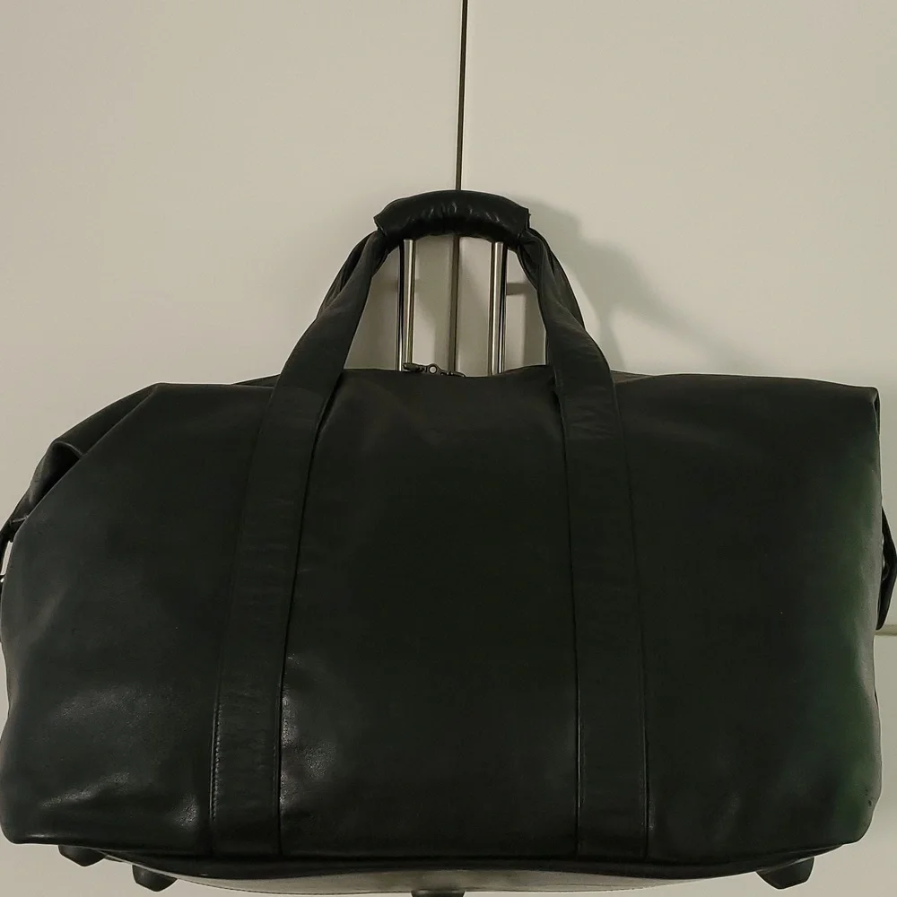 Rare Tumi Large Men's Boston Leather Weekender Duffel, 55L